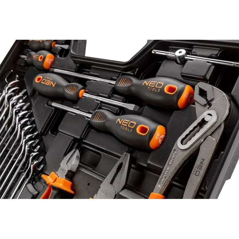 NEO tools 08-945 dopsleutelset 1/4 1/2 inch veelzijdig duurzaam