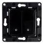 Lichtschakelaar Shelly Wall Switch 2 zwart bedieningsknoppen compatibiliteit Shelly 2.5