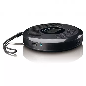 Draagbare cd-speler Lenco CD-340BK — zwart, draagbaar ontwerp