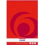 Schrijfblok Herlitz 733436 A4 100 vel rood wit