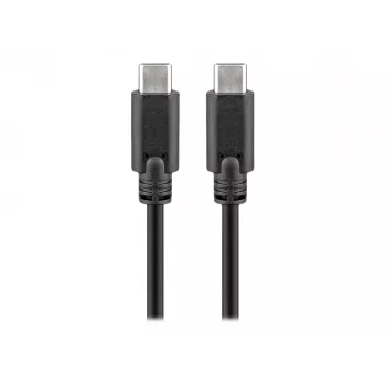 KAB Goobay USB-C™ 3.1 Generation 1 kabel, zwart, 2m USB-C™-stekker > USB-C™-stekker