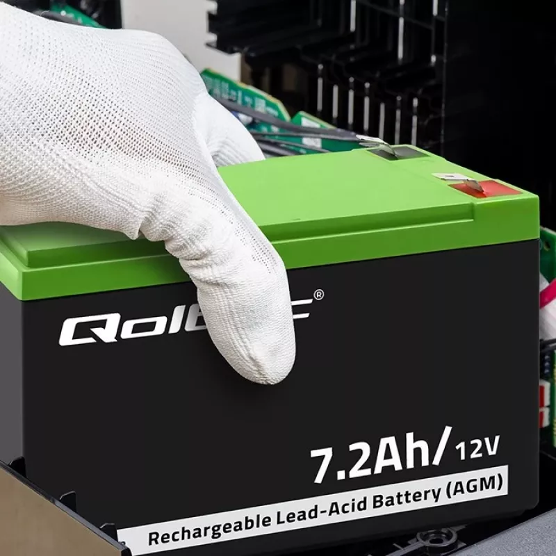 Qoltec 53062 AGM-accu | 12V | 7,2 Ah | max 108A