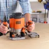 Router/trimmer Black & Decker KW1200EKA-QS — compacte bovenfrees met instelbare diepte-instellingen, ergonomisch ontwerp