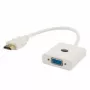 HDMI-stekker naar VGA-bus adapter SAVIO CL-201, HDMI A naar VGA D-Sub, wit, 0,1 m, tot 1920x1200