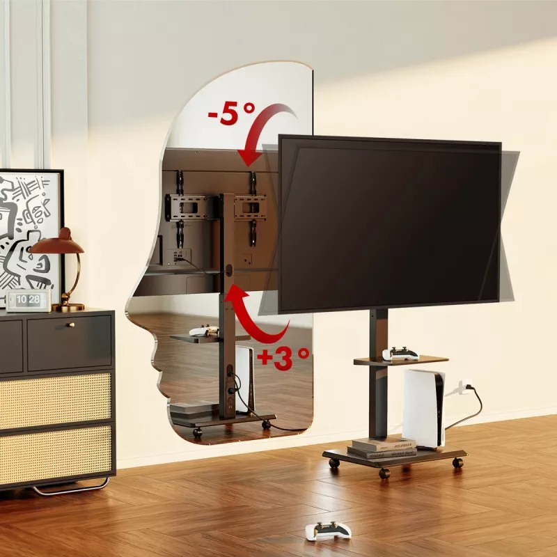 TV-standaard ergo office ER-304 B, max. draagvermogen 50 kg, VESA 600x400