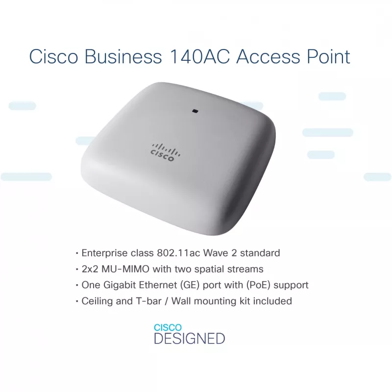 Business 140AC - access point - Wi-Fi 5 - 2,4 GHz, 5 GHz (3-pack)