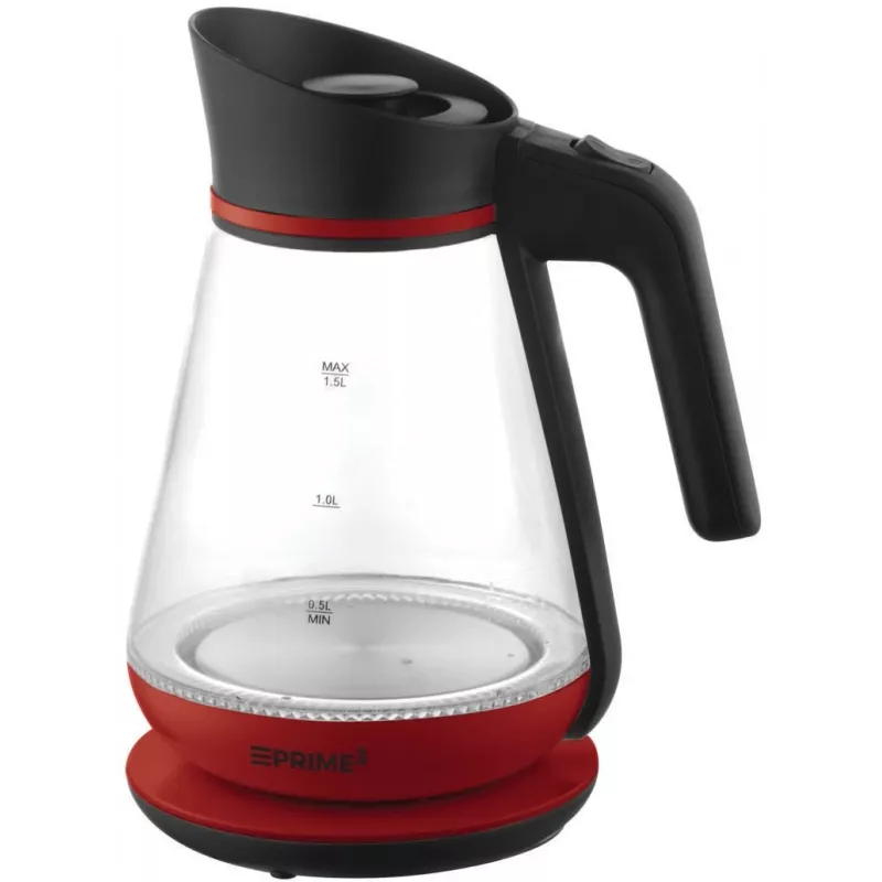 Waterkoker PRIME3 1,5 L 2200 W rood transparant