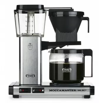 Filterkoffiezetapparaat MOCCAMASTER KBG 741 — 1,25 l watertank, 10-kops kan, 1520 W, RVS/zwart
