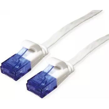 VALUE patchkabel Cat.6A (klasse EA) UTP, extra plat, wit, 1,5 m (21.99.2064)