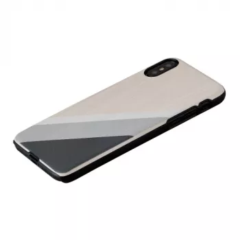 Smartphonehoesje man and wood voor iPhone X/XS — grijs pak, zwart