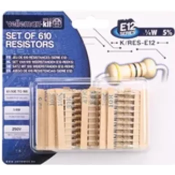 VELLEMAN K/RES-E12 - assortiment, E12-weerstanden, 610-delig (K/RES-E12)