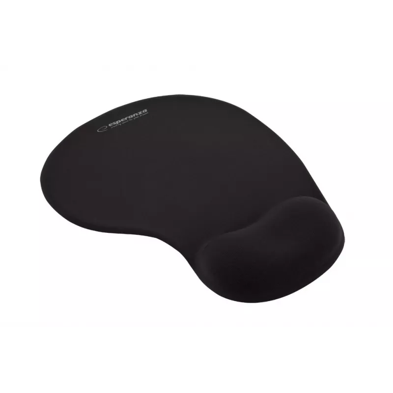 ESPERANZA EA137K muismat, zwart, met gel-handpalmsteun, antislip onderkant, universeel inzetbaar