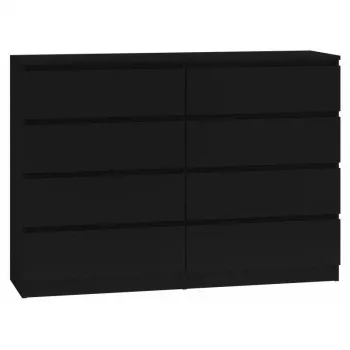 Kommode top e shop M8 140 CZERŃ — 8 laden, spaanplaat, 1380×400×970 mm, zwart