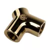 Adapter Y-splitter 3x G1/4 inch binnendraad voor waterkoeling, BitsPower BP-YBU-TB, goudafwerking