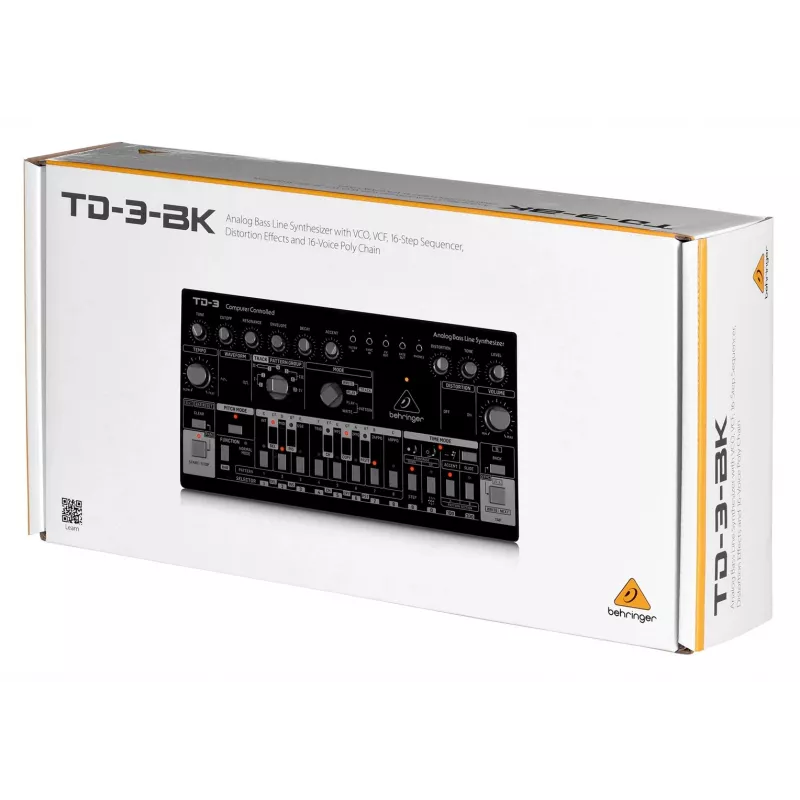 Behringer TD-3-BK analoge basline-synthesizer, zwart