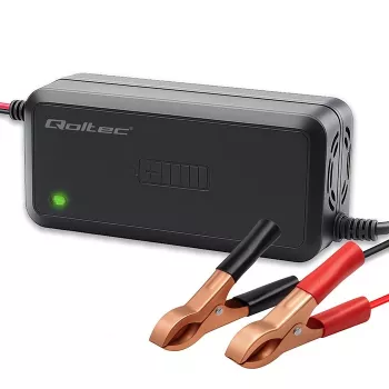 Acculader QOLTEC 12V 5A gelijkrichter voor AGM/GEL-accu's