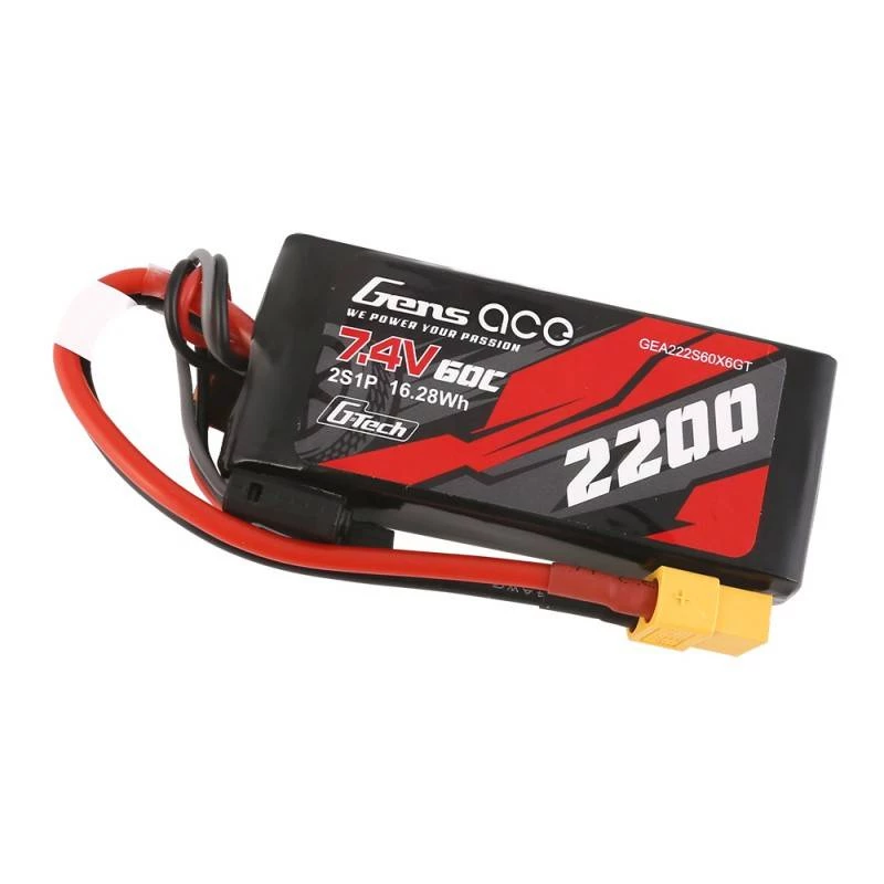 Batterij Gens ace G-Tech 2200mAh 7,4V 60C 2S1P LiPo