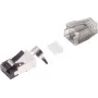 Kabelstekker RJ-45 zwart zilver S/CONN 08-02050 male