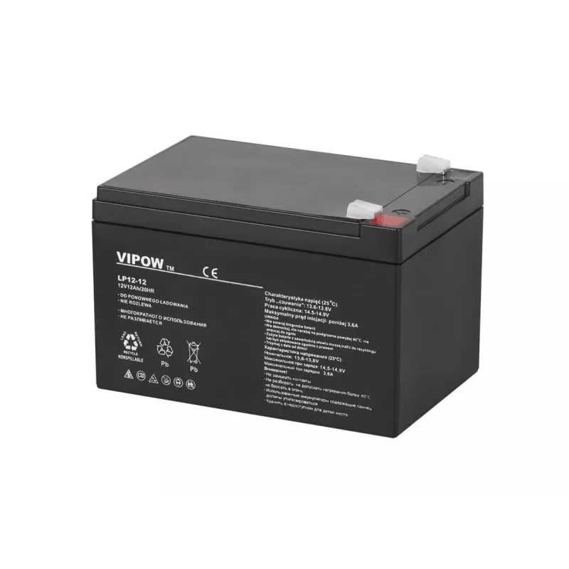 Verzegelde lood-accu VIPOW BAT0216 12V 12Ah