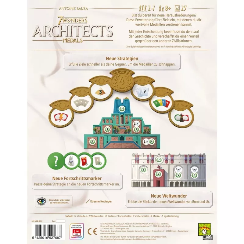 7 Wonders Architects - Medals, bordspel-uitbreiding