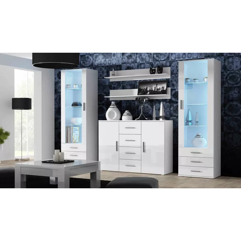 Cama woonkamer-sideboard UNI wit wit/wit glanzend