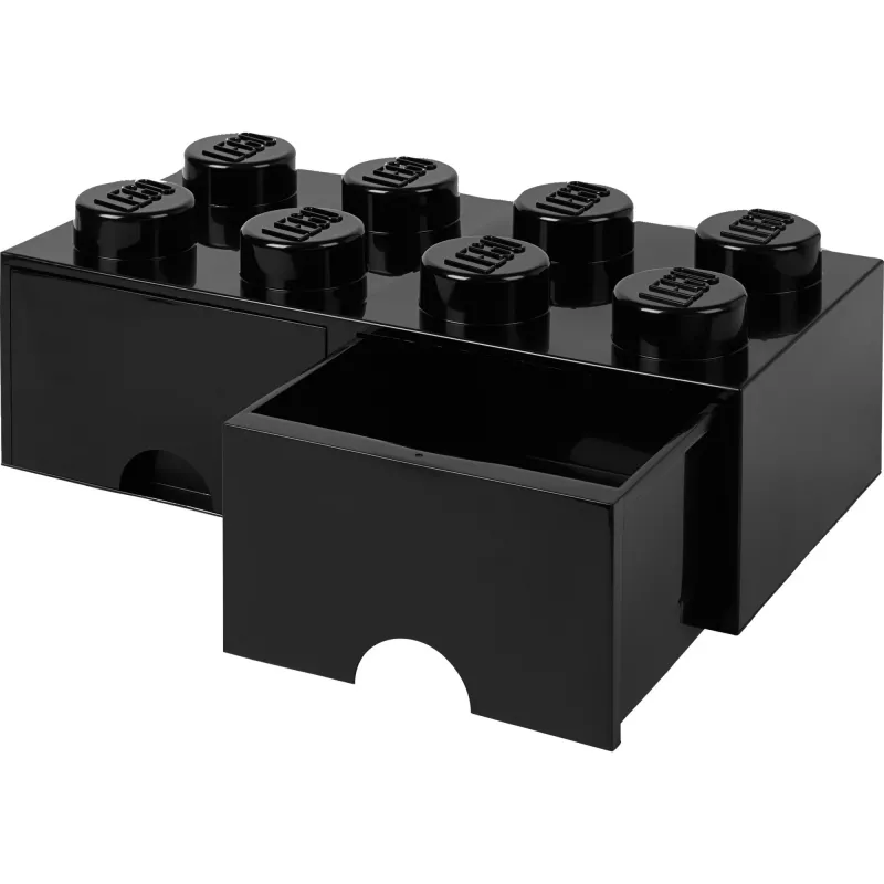 Lade LEGO Room Copenhagen Brick 8 zwart – opbergla voor LEGO stenen