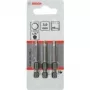 Schroefbitset Bosch 3 stuks extra hard, Hex 3 mm, 49 mm lengte, 1/4