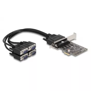 DeLOCK 66324 Interne RS-232 VGA-adapter PCIe-bus zwart