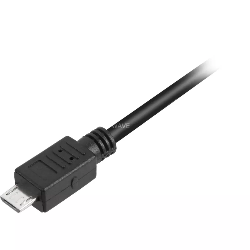 USB 2.0 kabel, USB-A stekker > Micro-USB stekker (zwart, 3,0 meter)
