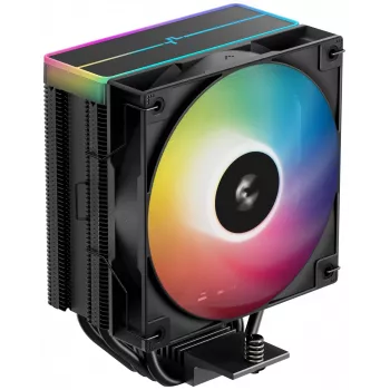 Ventilator DeepCool AG400 BK ARGB V2 120 mm zwart — 120 mm CPU-koelventilator met hydraulisch lager, multi-socket ondersteuning