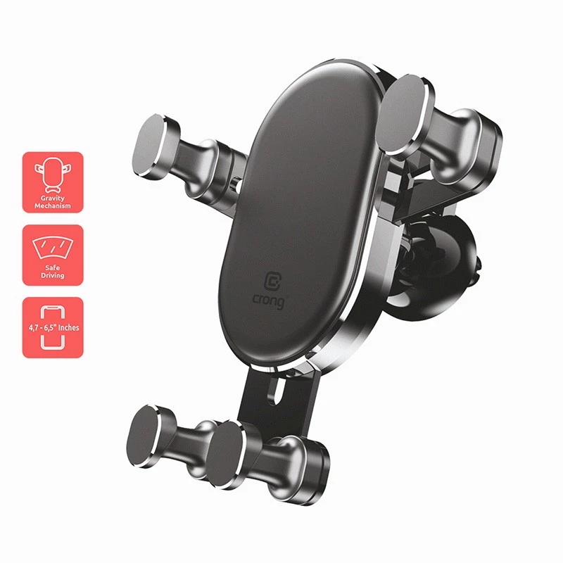Autohouder Crong CRG-CH5-BLK — verstelbare universele telefoonhouder