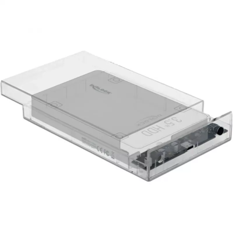 HDD/SSD-behuizing DeLOCK 42623 transparant 2,5/3,5 inch
