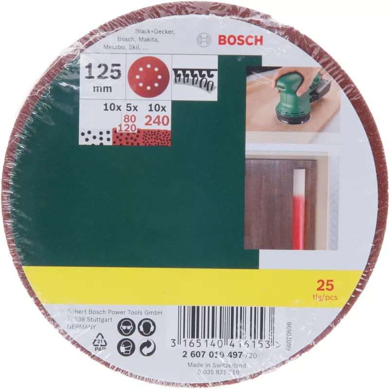 Bosch 2 607 019 497 schuuraccessoire 25 stuks schuurblad