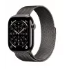 Apple Watch Series 11 GPS + Cellular 46mm Slate titanium behuizing met Slate Milanese Loop M/L