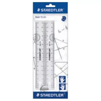 Liniaal Staedtler 562 152 PB 150 mm kunststof transparant 2 stuks