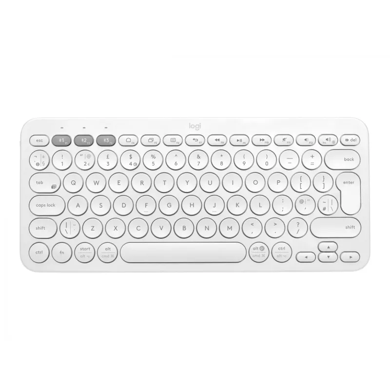 Logitech Multi-Device K380 - toetsenbord - draadloos - Bluetooth 3.0 - Duits - off-white