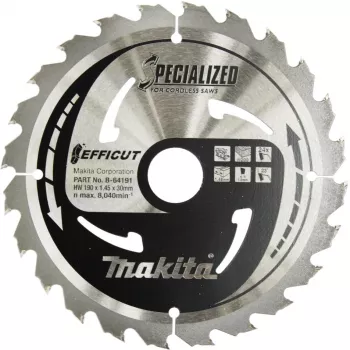 Makita Special EFFICUT - cirkelzaagblad - voor hout, metaal - 190 mm - 24 tanden (B-64191)