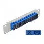 Glasvezel patchpaneel DeLOCK 10 inch 12 poorten SC duplex blauw 1U grijs