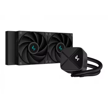 All-in-one-vloeistofkoeler DeepCool LS520S — 120-mm-ventilator, 500–2250 t/min, zwart, ondersteunt LGA1700/AM5/TR4