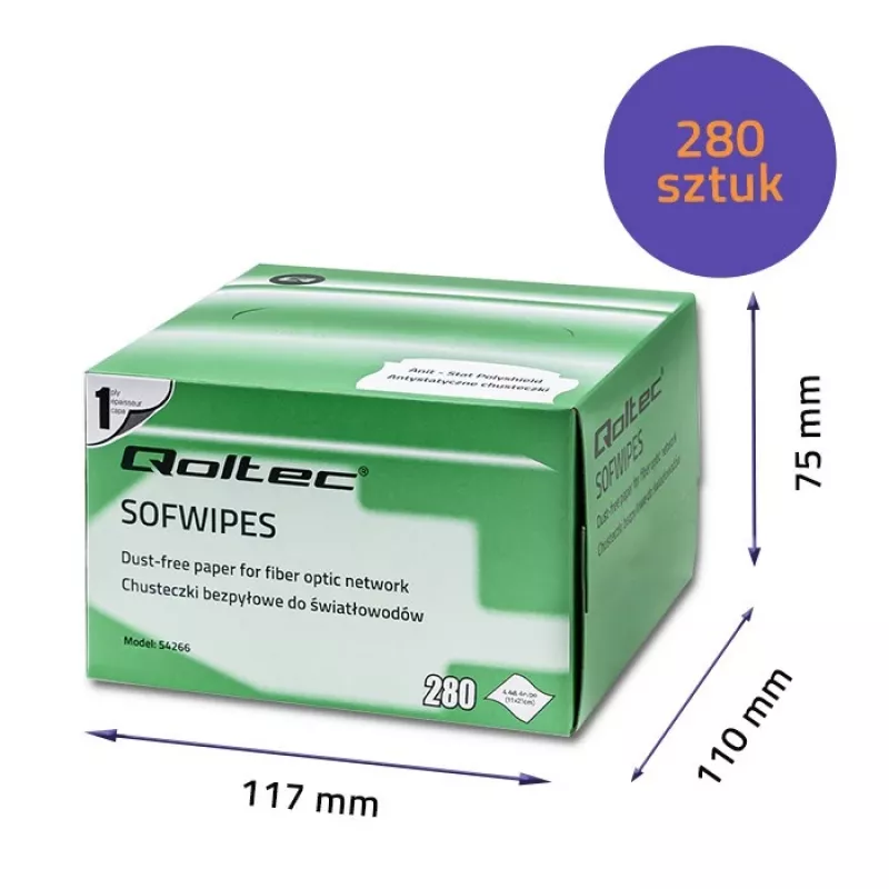 Qoltec pluisvrije vezeloptische doekjes