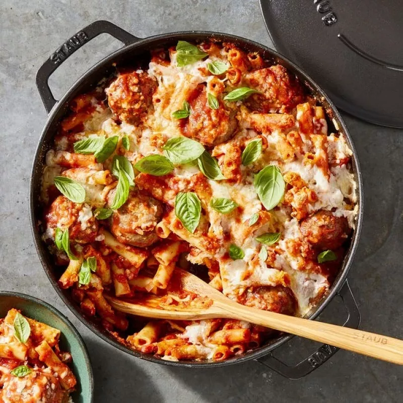 Staub Chistera 40511-472-0 braadpan 28 cm, rond, gietijzer, 3,7 l, zwart