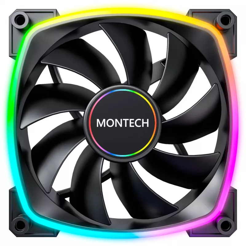 Ventilator Montech AX140 PWM 14 cm zwart 540-1760 RPM
