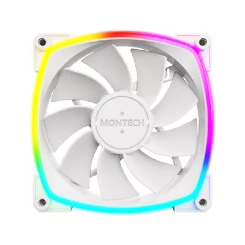 Montech RX120 PWM computerbehuizing-ventilator 12 cm wit 3 st.