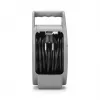 Kabelhaspel MONTIS MT189-10 — 10 m intrekbare kabel, 2 stopcontacten, grijs, kunststof behuizing