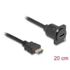 DeLOCK D-Type HDMI-kabel stekker naar bus zwart 20 cm