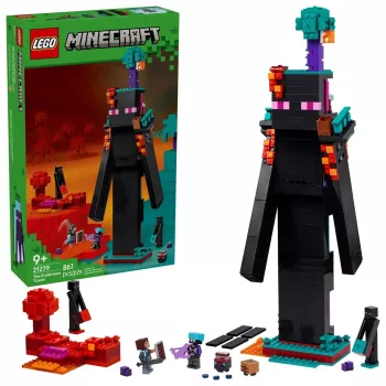 Constructiespeelgoed LEGO Minecraft set 21279 De Enderman-toren, 867 onderdelen, 2 minifiguren, 450 mm hoogte