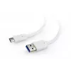 USB-datakabel Gembird USB A naar USB C 1 m, USB 3.2 Gen 1, wit
