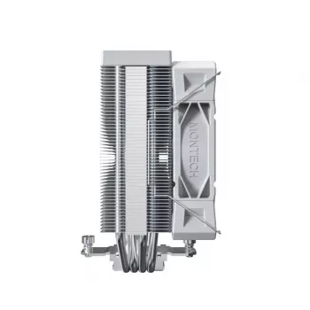 CPU-luchtkoeler Montech NX400, 120-mm-ventilator, wit, afmetingen 156×74×120 mm, TDP 270 W