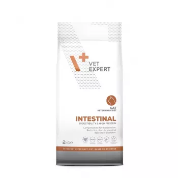Droogvoer VETEXPERT Veterinary Diet Intestinal voor katten, 2 kg — gevogelte, 38% eiwit, 20% vet, gluten- en sojavrij