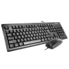 A4Tech KM-72620D - toetsenbord-muisset - USB - US - zwart